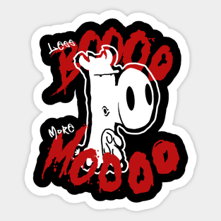 Less Boo More Moo Ghost Cow Halloween Gifts Sticker